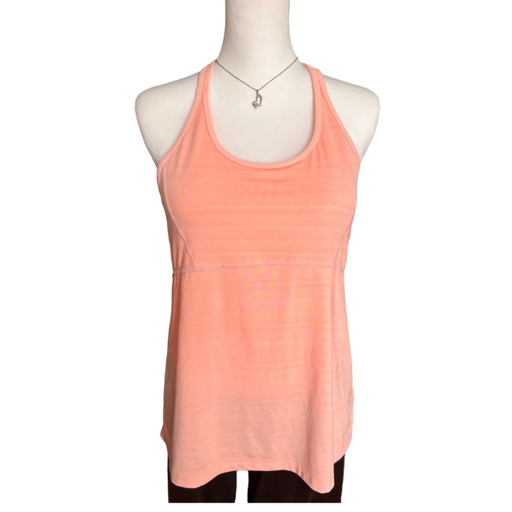 Athleta Tops Swift Reach & Restore Workout Tank Top M Peach Pink Bra Top